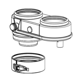 Adapter  80/80 concentrisch parallel ACV Ilea met meetbuis