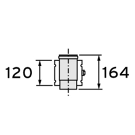 Scheidingsadapter 80/125 mm ALU voor condensketels vaillant