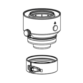 Adapter 80/125 ACV Ilea met meetopening + klem