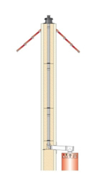 Rookgasafvoer PP 80 mm - 1 meter