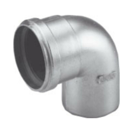 Dikwandige bocht 90° D80 M&G - Aluminium