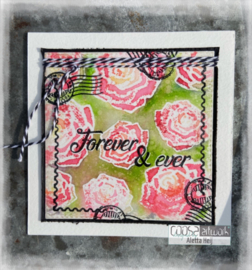 COOSA Crafts Clear Stamps #20 - Love my jeans - Rose Patch A6
