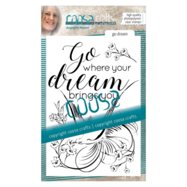 COOSA Crafts clear stamps A6 #3 - Birds 'GO DREAM' - 10 Qty