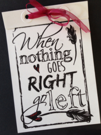 COOSA Crafts clear stamps A6 #2 - 'GO LEFT' - 10 Qty