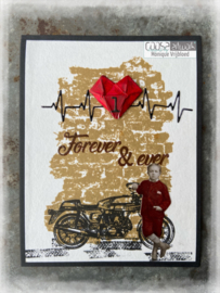 COOSA Crafts Clear Stamps #20 - Love my jeans - Bricklove A6