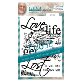 COOSA Crafts clear stamps A6 #2 - 'GET LOST' - 10 Qty