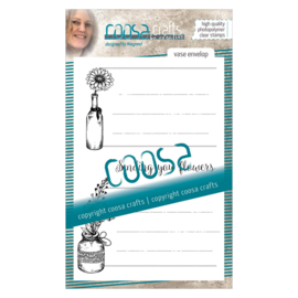 COOSA Crafts clear stamp #07 - Vase Envelope A6