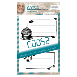 COOSA Crafts clear stamps A6 #4 - Envelope Present -  10 Qty