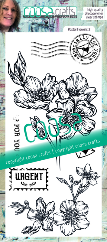 COOSA Crafts Clear Stamps #22 - Postal Flowers 2