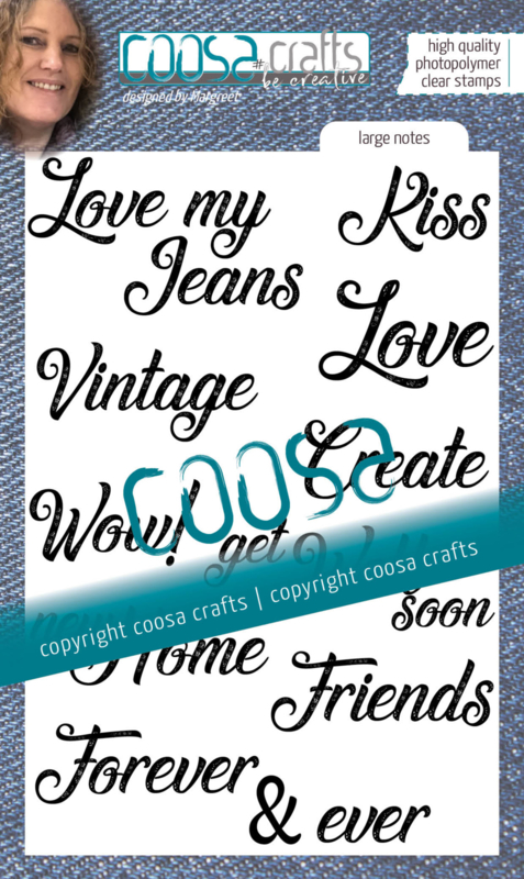 COOSA Crafts Clear Stamps #20 - Love my jeans - Large Notes A6