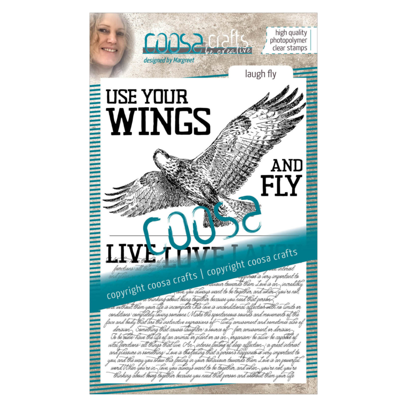 COOSA Crafts Clear Stamp #16 - Love Fly A6