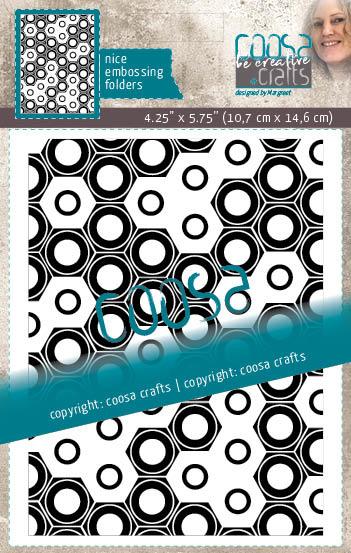 COOSA Crafts Embossing Folder - Mooi voor Mannen - Totally Nuts - 10/Pkg