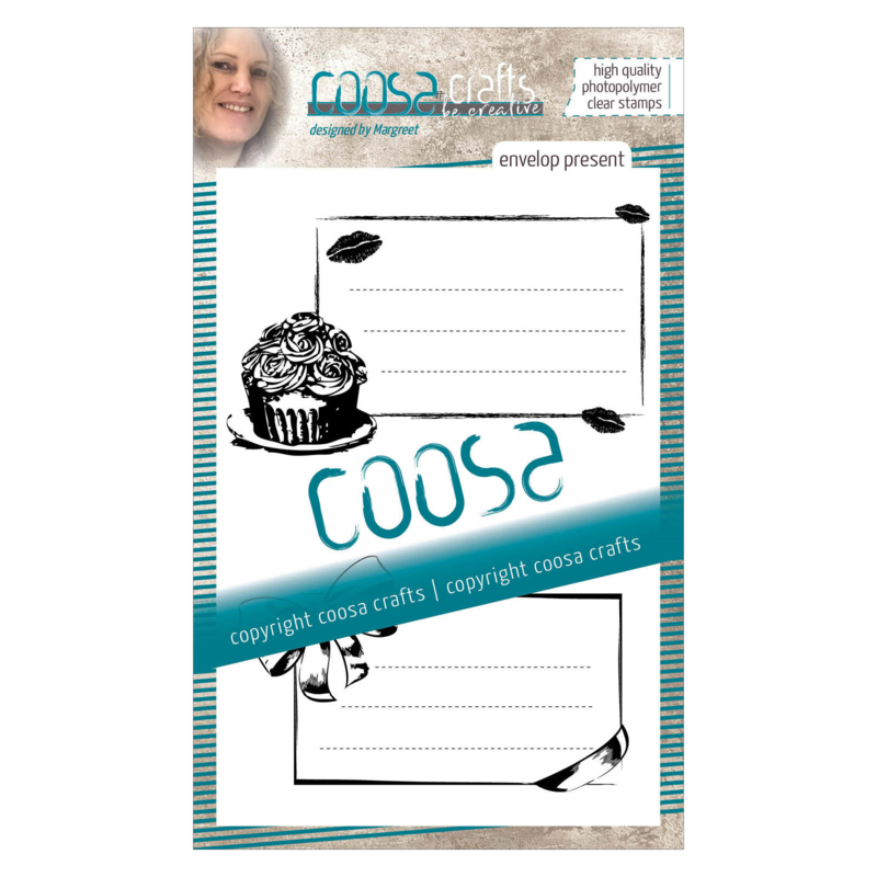 COOSA Crafts clear stamp #04 - Envelope Present  A6