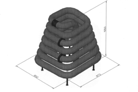 spiraal voor één brander 25 KW pyramidevorm