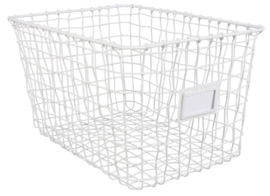 Wire basket white