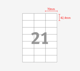 Printec adreslabel 70 x 42,4 mm 21 etiketten per vel