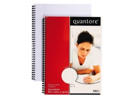 SCHRIJFBLOK QUANTORE FSC A4 LIJN SPIRAAL 70 GRAM