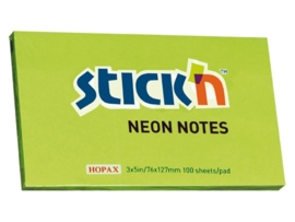 Memoblok Stick'n 76x127mm neon groen