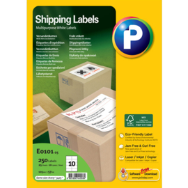 Printec verzendlabel 105 x 57 mm 8 etiketten per vel