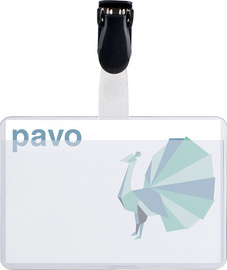 Pavo badges met clip 54 x 90 mm 50 st.