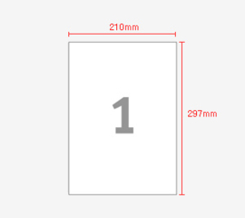 Printec verzendlabel 210 x 297 mm 1 etiketten per vel