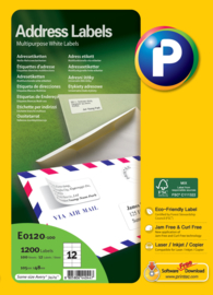 Printec adreslabel 105 x 48 mm 12 etiketten per vel