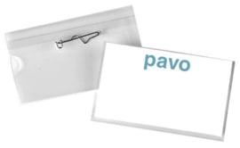 Pavo badges met speld 54 x 90 mm 50 st.