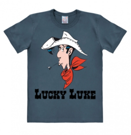 T-Shirt Lucky Luke - Portrait - Stone Blue