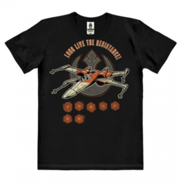 T-Shirt Star Wars - Long Live The Resistance! - Black