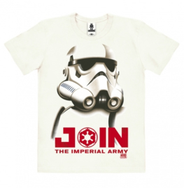 T-Shirt Star Wars - Stormtrooper - Join The Imperial Army - Almost White
