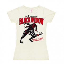 T-Shirt Petite Marvel - Black Widow - Almost White