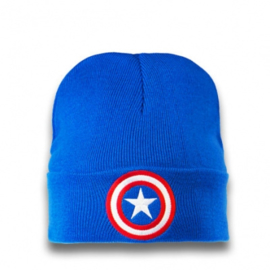 Beanie Adult Marvel - Captain America - Logo - Azure Blue