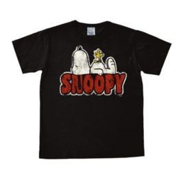 T-Shirt Peanuts - Snoopy / Woodstock - Black