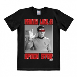 T-Shirt Star Trek - Party Like A Spock Star - Black