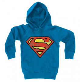 Hoodies Kids Superman - Logo - Azure Blue