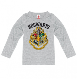 Longsleeve Kids Harry Potter - Hogwarts Logo - Grey melange