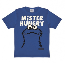 T-Shirt Kids Sesame Street - Mister Hungry - Azure Blue