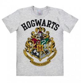 T-Shirt Harry Potter - Hogwarts Logo - Grey Melange