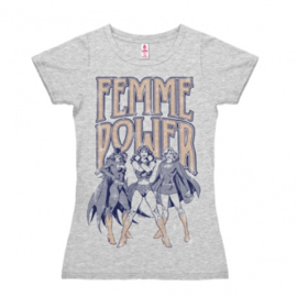 T-Shirt Petite DC - Femme Power - Grey Melange