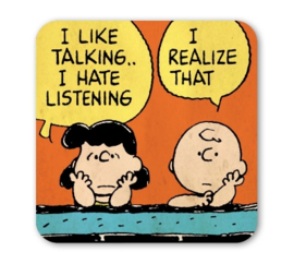 Coaster Peanuts - Charlie And Lucy Talking