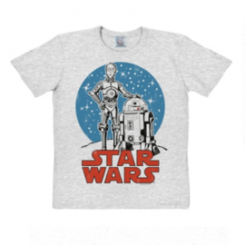 T-Shirt Star Wars - Droids - Grey Melange