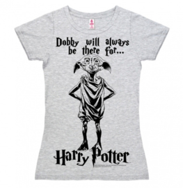 T-Shirt Petite Harry Potter - Dobby Will Always Be There For... - Grey Melange