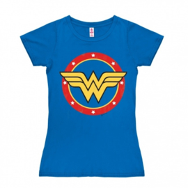 T-Shirt Petite DC - Wonder Woman - Logo Circle - Azure Blue