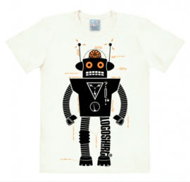 T-Shirt Logoshirt - The Robot - Almost White