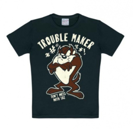 T-Shirt Kids Looney Tunes - Tasmanian Devil - Trouble Maker - Black