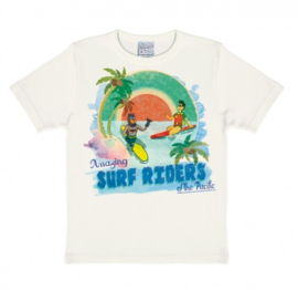 T-Shirt Kids DC - Batman and Robin - Surf Riders - Almost White