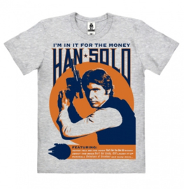 T-Shirt Star Wars - Han Solo - In It For The Money - Grey Melange