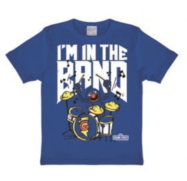 T-Shirt Kids Sesame Street - Grover I'm In The Band - Azure Blue