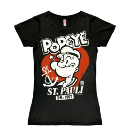 T-Shirt Petite Popeye - St. Pauli - Black
