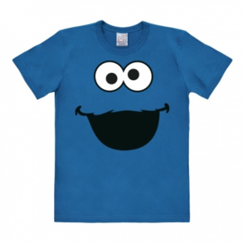 T-Shirt Sesame St. Faces - Cookie Monster - Azure Blue